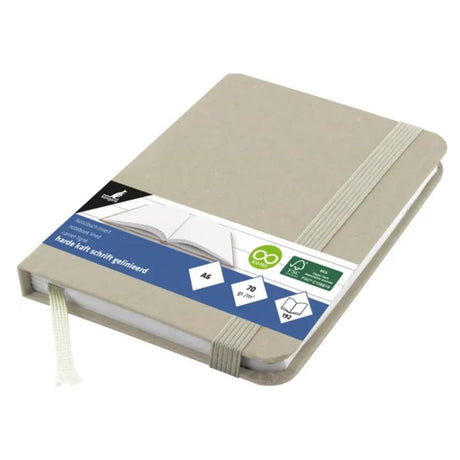 Cuaderno canguro kraft a6 96 hojas, 70 gramos, rayado