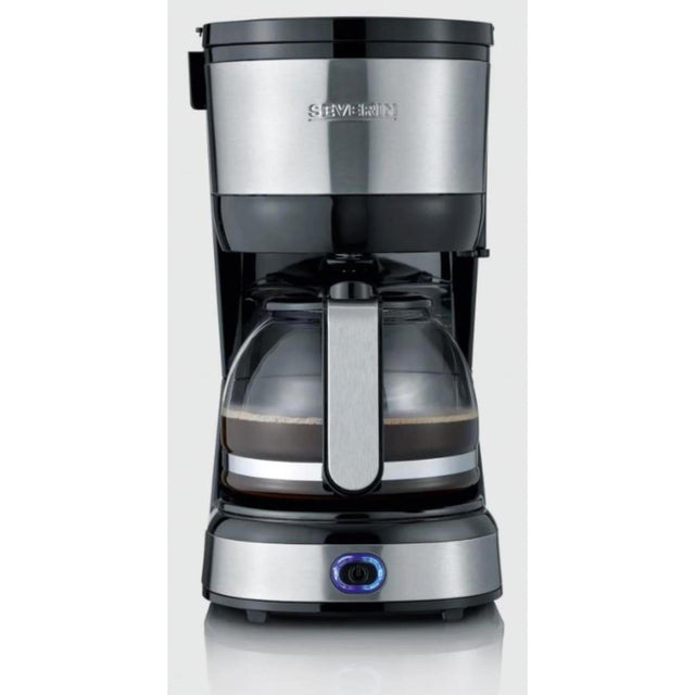 Cafetera Severin 4 tazas 750w acero inoxidable negra