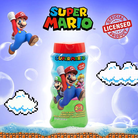 Super Mario gel de ducha de baño 2 en 1 + champú 475ml