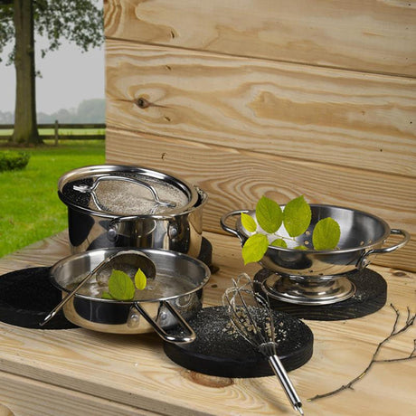 Esschert design juego de cocina de barro de 6 piezas