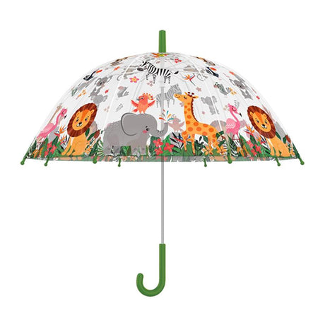 Esschert design paraguas infantil selva transparente ã˜70,5cm