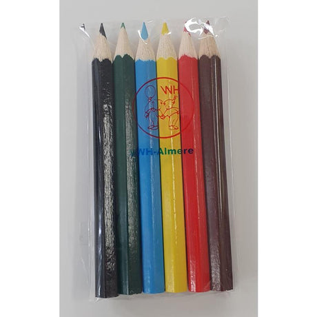 Mini lapices de colores 9cm caja de 24 estuches de 6 piezas