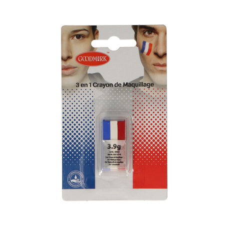 Goodmark maquillaje en barra 3 en 1 rojo - blanco - azul 3.9gr