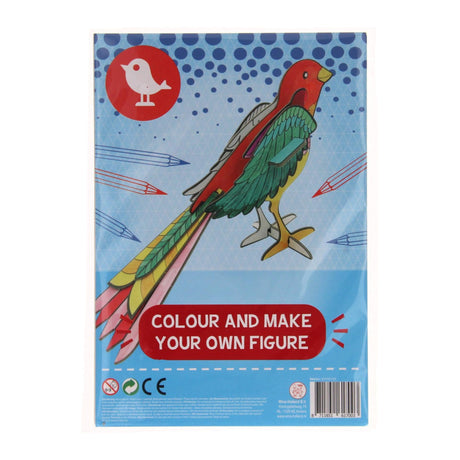 Colorea y haz tu propia figura de pájaro 24x17cm
