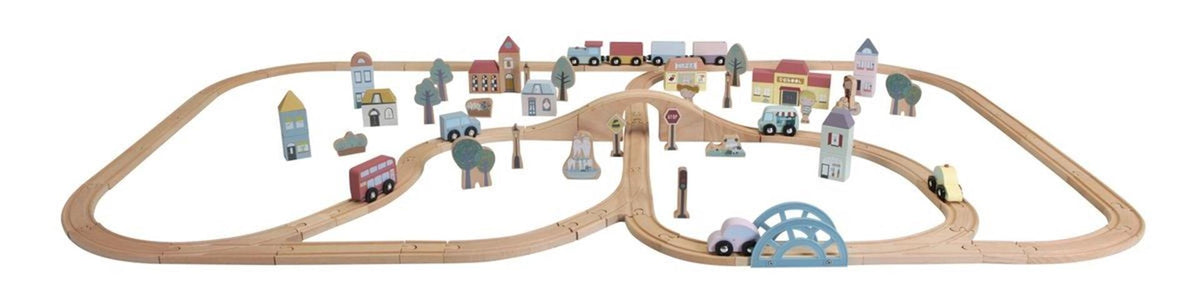 Little Dutch tren vía xl madera 107pz