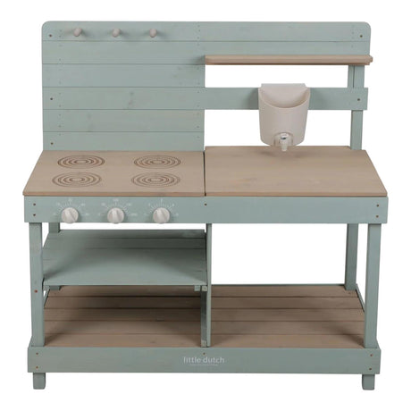 Pequeña cocina holandesa al aire libre - cocina de juguete de madera