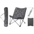 Redcliffs silla de camping plegable gris 83x74x91cm acero poliéster 4,5kg
