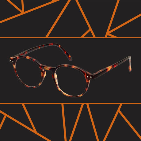 Gafas de lectura Spectrum havana modernas alrededor de las 2.00