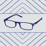 Gafas de lectura Spectrum azul mate rectangular 3,00