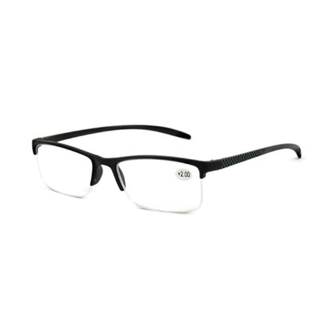 Gafas de lectura Spectrum negro rectangular media montura 1,00
