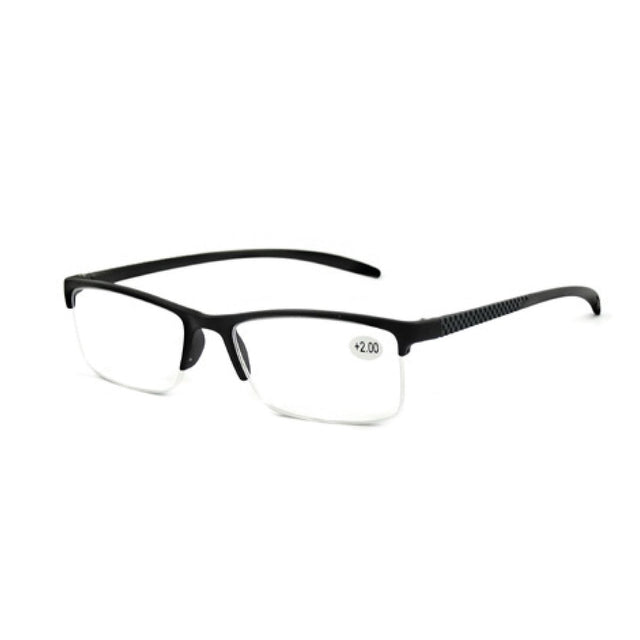Gafas de lectura Spectrum negro rectangular media montura 3,50