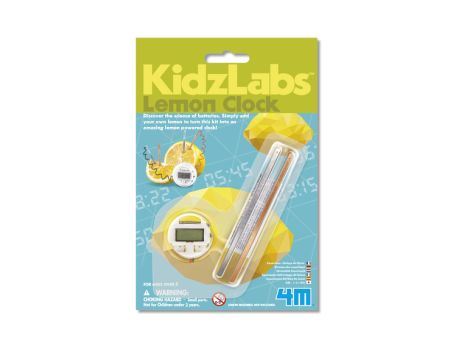 4m kidzlabs kidzlabs – kit de construcción de reloj limón