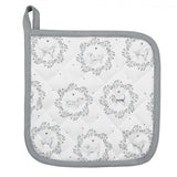 Clayre eef agarradera perro blanco gris 20x20cm