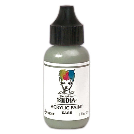 Ranger ink ranger • dina wakley media pintura acrílica de cuerpo pesado salvia 29ml