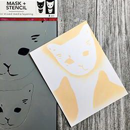 Ranger ink ranger • plantilla de medios dina wakley máscaras de cabeza de gato