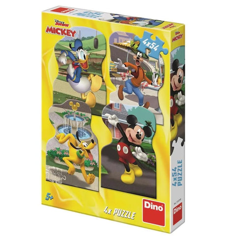 Dinotoys dino puzzle - Disney junior Mickey en la ciudad - 4 x 54 piezas