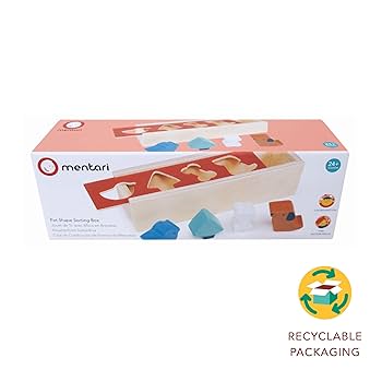 Caja clasificadora Mentari - mascotas - 22,5x7,5x6cm - madera - 2 años