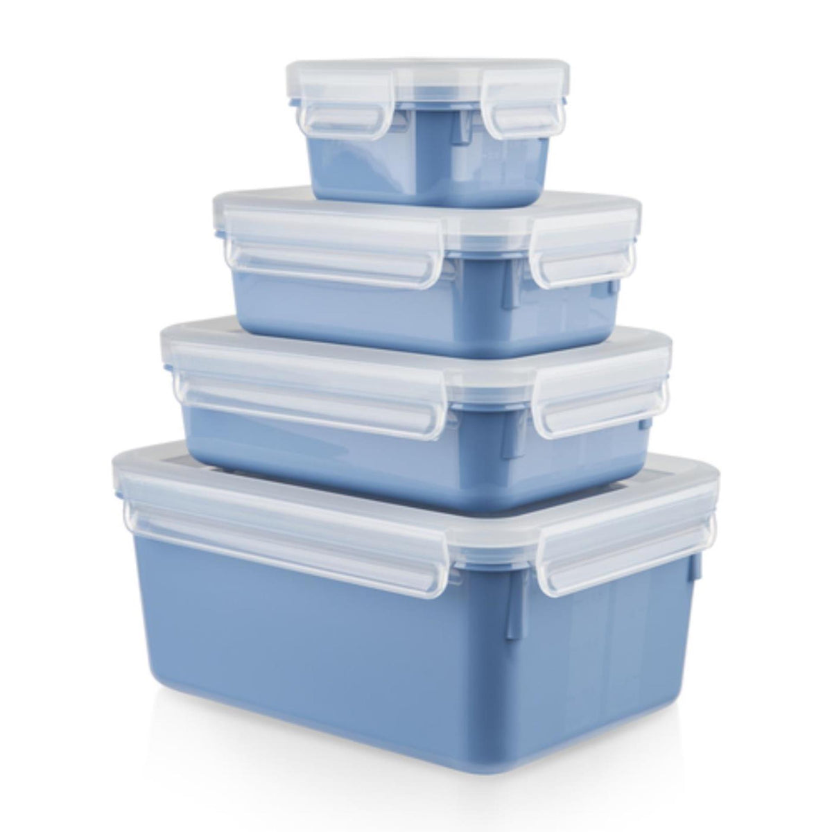 Tefal masterseal color caja de almacenamiento set 4 piezas azul (0,2l, 0,55l, 0,8l, 2,2l)