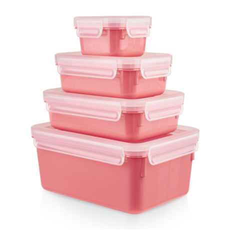 Tefal masterseal color caja de almacenamiento set 4 piezas rosa (0,2l, 0,55l, 0,8l, 2,2l)