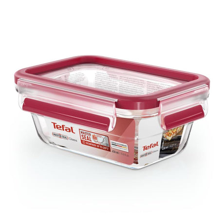 Tefal n1040510 masterseal recipiente de vidrio para alimentos frescos 0,45 l