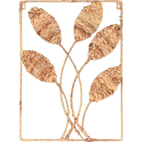 Decoración de pared de estilo hogareño hojas de caña 50x35cm