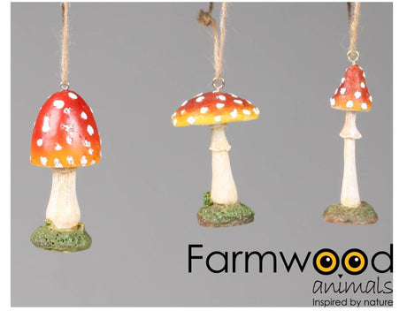 Farmwood animales deco colgante seta polystone 7cm