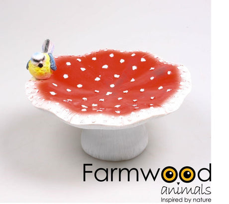 Seta de baño para pájaros Farmwood Animals con pájaro 23x23x14cm
