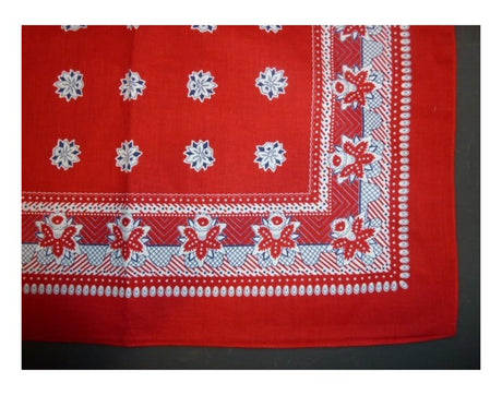 Pañuelo de granjero rojo 55x55cm paquete de 12 piezas<br>