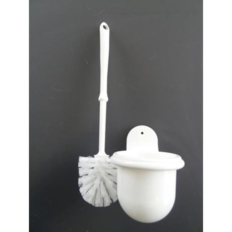 Escobillero de pared plástico blanco