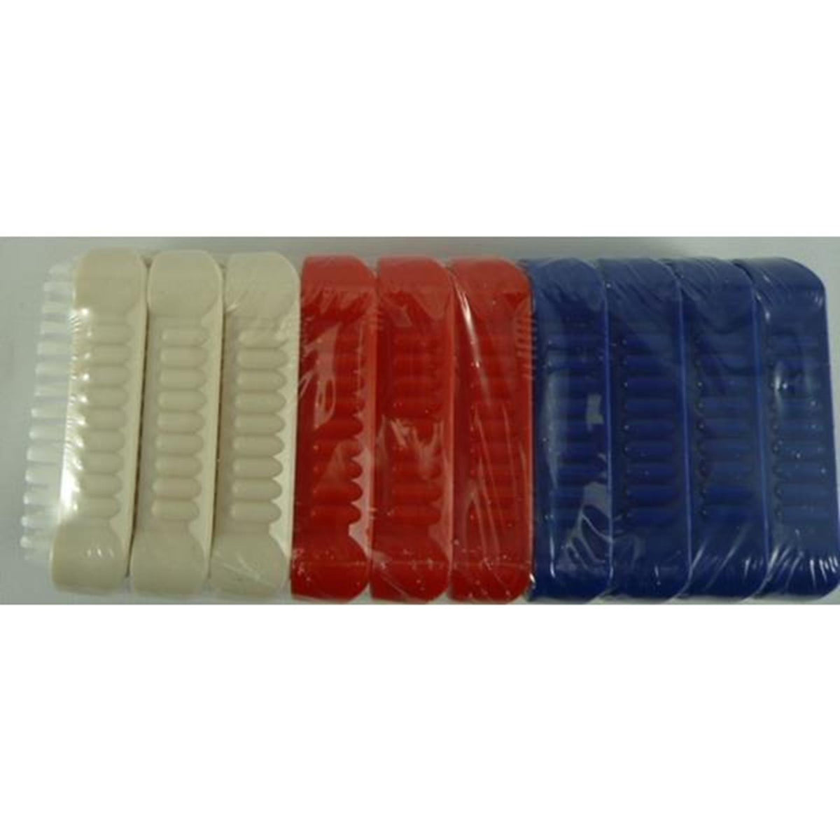 Cepillo de uñas de plástico rojo paquete de 10 piezas