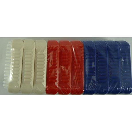 Cepillo de uñas de plástico rojo paquete de 10 piezas