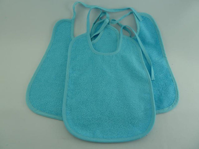 Babero 3uds 25x35 cm turquesa