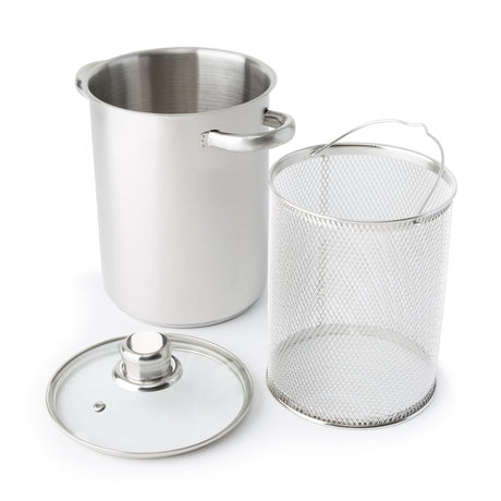 Utensilios de cocina cocina imperial sartén para pasta de espárragos 19x14 cm acero inoxidable