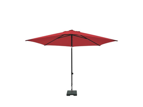 Sombrilla Madison mykanos push-up redonda 250 cm con función basculante 100% poliéster rojo