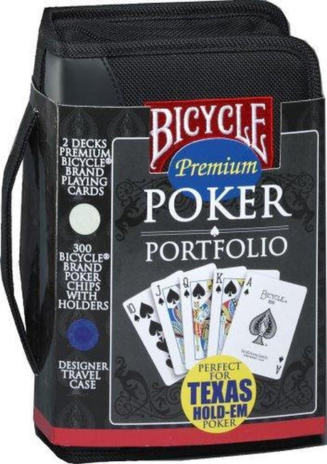 Portafolio de set de poker Selecta en estuche de viaje