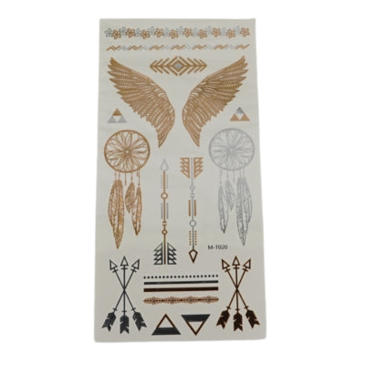 Set tatuaje metalizado 21 cm | 72 piezas