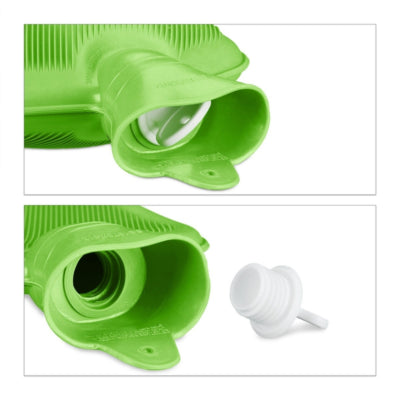 Bolsa de agua caliente Relaxdays verde 2 l | 6 piezas