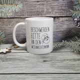 Taza Weihnachtsmann blanca 350ml | 24 piezas