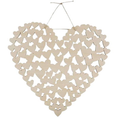 Libro de visitas corazón 47 cm | 24 piezas