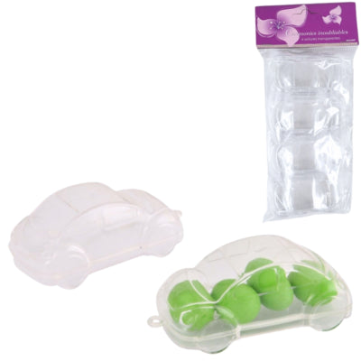Percha coche transparente 8 cm 4 piezas | 48 piezas