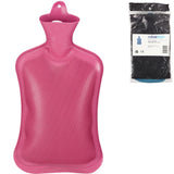 Relaxdays bolsa de agua caliente rosa 2 l | 6 piezas