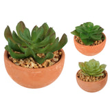 Planta artificial en maceta 9 cm 3 surtidas | 12 piezas