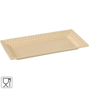 Plato rectangular línea J melocotón 32 cm | 6 piezas