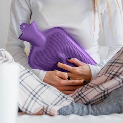 Relaxdays bolsa de agua caliente violeta 2 l | 6 piezas