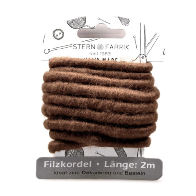 Cordón de fieltro popa fabrik marrón 2 m | 36 piezas