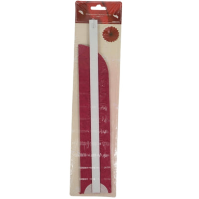 Abanico decorativo burdeos 60 cm | 24 piezas