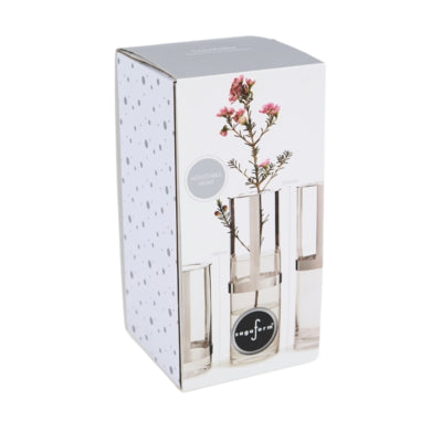 Jarrón Sagaform con sujeción color plata 15 cm | 6 piezas