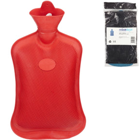 Relaxdays bolsa de agua caliente roja 2 l | 6 piezas