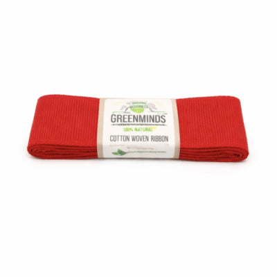 Cinta Greenminds algodón rojo 2 m | 48 piezas