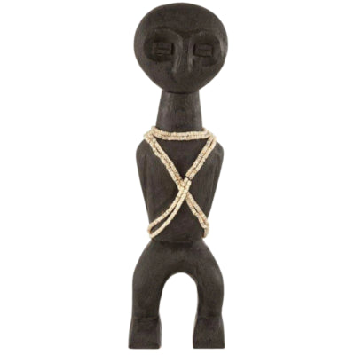 Figura J-line madera de mango primitiva negro 47 cm | 6 piezas